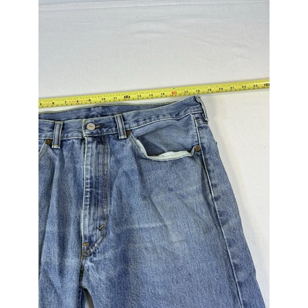 Levi's 505 Regular Fit Jeans Mens‎ 36x30 Blue Light Wash Straight Denim